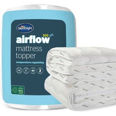 Silentnight Airmax Mattress Topper - Super King - 5cm Breathable, Hypoallergenic, Secure Fit Silentnight Airmax Mattress Topper - Super King - 5cm Breathable, Hypoallergenic, Secure Fit