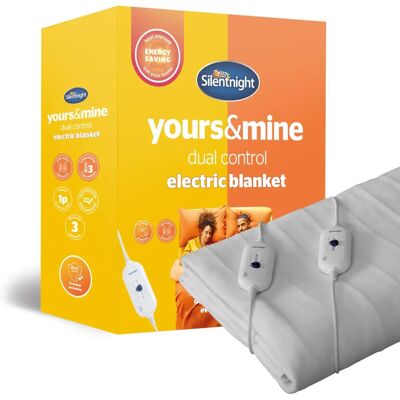 Silentnight Yours & Mine Dual Control Electric Blanket - Double Silentnight Yours & Mine Dual Control Electric Blanket - Double
