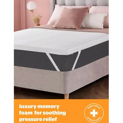 Silentnight Impress Memory Foam Mattress Topper - Orthopaedic Silentnight Impress Memory Foam Mattress Topper - Orthopaedic
