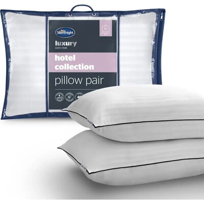 Silentnight Hotel Collection Luxury Piped Pillow Set - Pillow, White Silentnight Hotel Collection Luxury Piped Pillow Set - Pillow, White