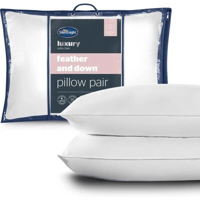 Silentnight White Feather and Down Pillow - Support Silentnight White Feather and Down Pillow - Support