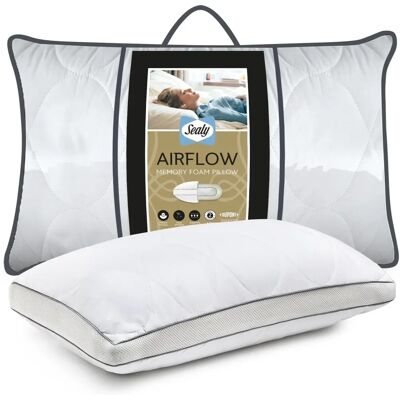 Sealy Airflow Memory Foam Pillow - White - Pillow Sealy Airflow Memory Foam Pillow - White - Pillow