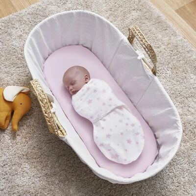 Silentnight - Safe Nights Swaddle - Pink Star - Baby Blanket Silentnight - Safe Nights Swaddle - Pink Star - Baby Blanket