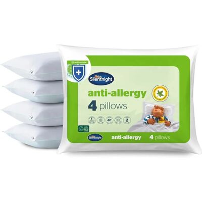 Silentnight - Lux Overlocked Anti Allergy - 4 Pack - Pillow Silentnight - Lux Overlocked Anti Allergy - 4 Pack - Pillow