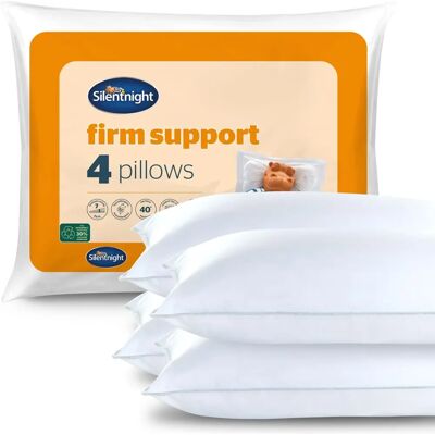 Silentnight Pillow - 4 Pack - Firm Support for Back and Side Sleepers Silentnight Pillow - 4 Pack - Firm Support for Back and Side Sleepers