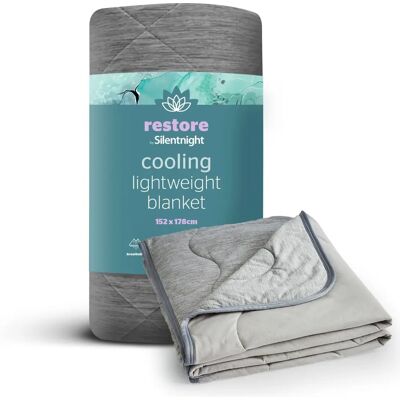 Silentnight Silentnight Restore Cooling Blanket Grey - Blanket Silentnight Silentnight Restore Cooling Blanket Grey - Blanket