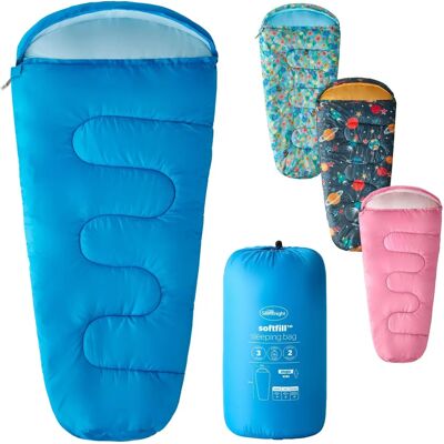 Silentnight - Kids Sleeping Bag - Blue - 3-Season Silentnight - Kids Sleeping Bag - Blue - 3-Season