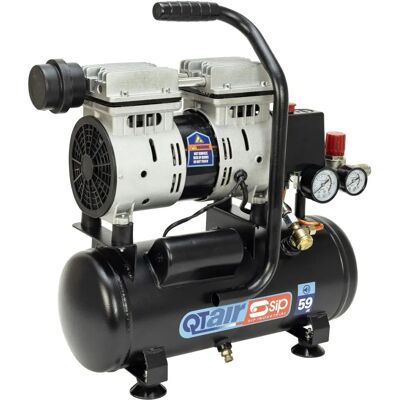 Sip Sip Qt Air Compressor - Low Noise - 6L 550W - 9 Bar - 2CFM Sip Sip Qt Air Compressor - Low Noise - 6L 550W - 9 Bar - 2CFM