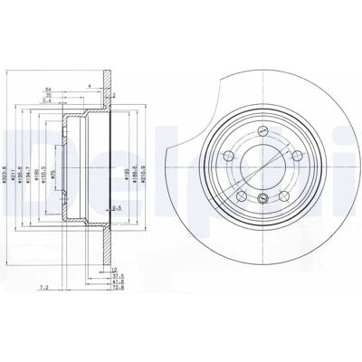 DELPHI BG3629 Solid bromsskiva - Bromsskiva DELPHI BG3629 Solid bromsskiva - Bromsskiva