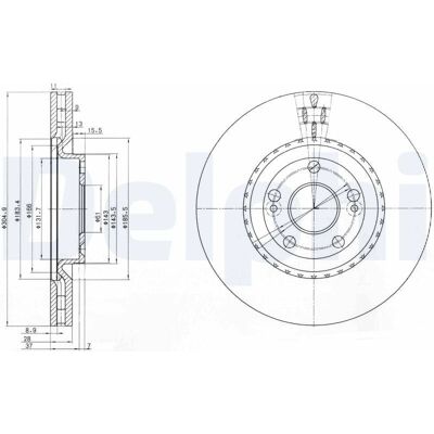 DELPHI Espace Avantime Van 28mm Ventilerad bromsskiva - Bromsskiva DELPHI Espace Avantime Van 28mm Ventilerad bromsskiva - Bromsskiva