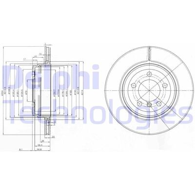 DELPHI BMW Modell BG3787 - Bromsskiva DELPHI BMW Modell BG3787 - Bromsskiva