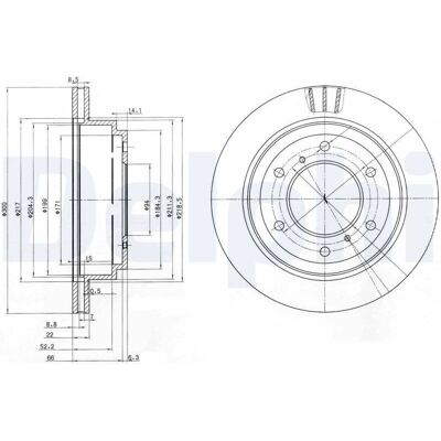 DELPHI BG3813 Ventilerad bromsdisc - Bromsring DELPHI BG3813 Ventilerad bromsdisc - Bromsring