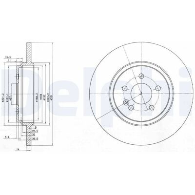 Δίσκος Φρένων DELPHI - 14mm Πλήρες Λιπανμένο για Mercedes-Benz ML Δίσκος Φρένων DELPHI - 14mm Πλήρες Λιπανμένο για Mercedes-Benz ML