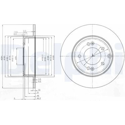 DELPHI BG4012 Bromsskiva DELPHI BG4012 Bromsskiva