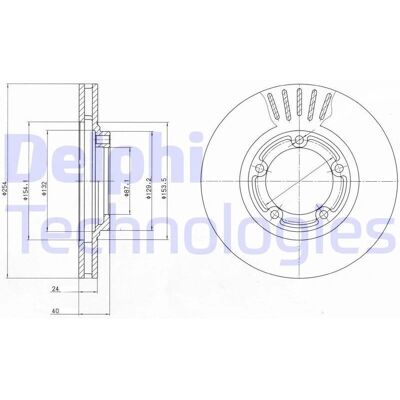 DELPHI BG4098 Δίσκος φρένων - Αεριζόμενος, λιπανμένος, 254x24.5 DELPHI BG4098 Δίσκος φρένων - Αεριζόμενος, λιπανμένος, 254x24.5