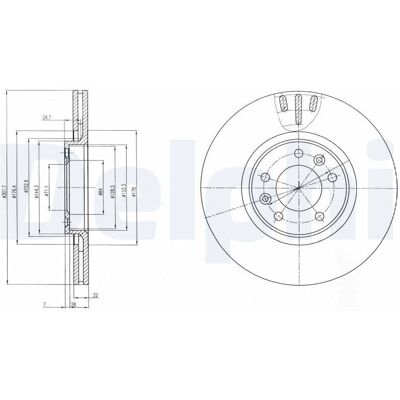 Fjäderbroms DELPHI - CITROËN C6 - 22mm Ventilerad, smord - Set om 2 Fjäderbroms DELPHI - CITROËN C6 - 22mm Ventilerad, smord - Set om 2