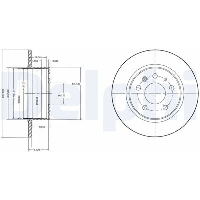 DELPHI BG2240 Tarcza hamulcowa - Stała, 279mm, Oliwiona DELPHI BG2240 Tarcza hamulcowa - Stała, 279mm, Oliwiona