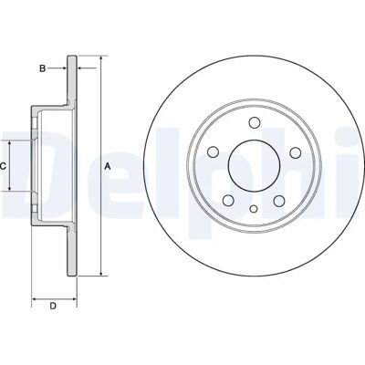 DELPHI BG2386 - Bremsscheibe - Volltyp DELPHI BG2386 - Bremsscheibe - Volltyp