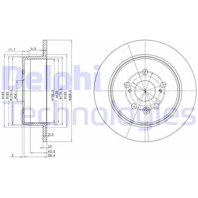 Delphi Toyo... - Bromsskiva Delphi Toyo... - Bromsskiva