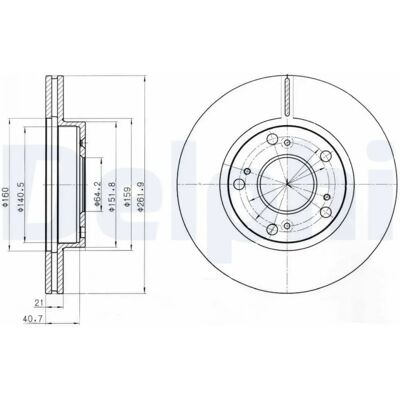 DELPHI BG4294 Ventilerad bromsskiva - Bromsskiva DELPHI BG4294 Ventilerad bromsskiva - Bromsskiva