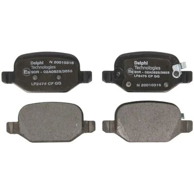 Delphi LP2475 Brake Pads - Low-Metallic with Wear Indicator Delphi LP2475 Brake Pads - Low-Metallic with Wear Indicator