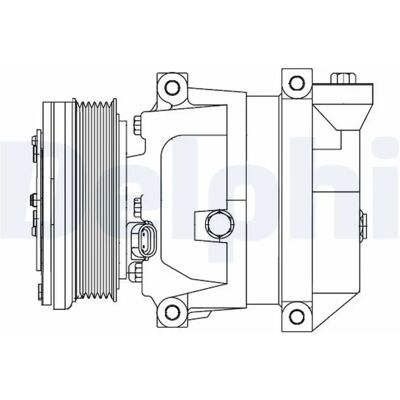 Delphi CS10095-12B1 Klimakompressor - Für Chevrolet Aveo & Daewoo Kalos geeignet Delphi CS10095-12B1 Klimakompressor - Für Chevrolet Aveo & Daewoo Kalos geeignet
