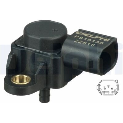 Delphi PS10136 - Trykksensor for inntaksluft Delphi PS10136 - Trykksensor for inntaksluft