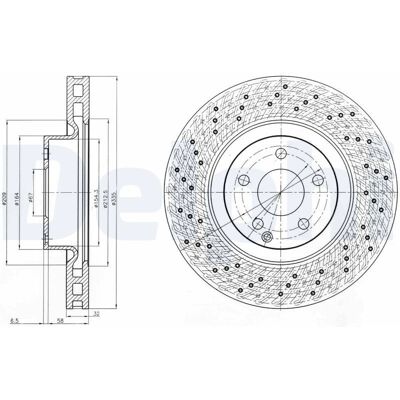 DELPHI BG9093C Ventilerad bromsring - S-klass DELPHI BG9093C Ventilerad bromsring - S-klass
