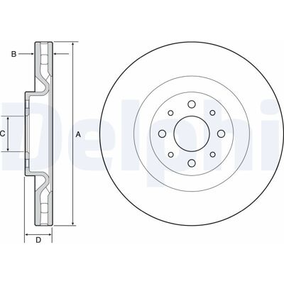 DELPHI BG4566C Ventilerad bromsskiva - Bromstyp Ventilerad DELPHI BG4566C Ventilerad bromsskiva - Bromstyp Ventilerad