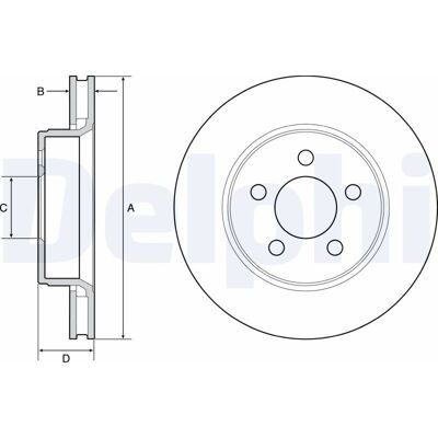 DELPHI BG4642 Disco de freno ventilado - Disco de freno DELPHI BG4642 Disco de freno ventilado - Disco de freno