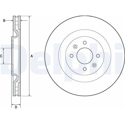 DELPHI BG4689C Ventilerad bromsdisc - Bromssystem DELPHI BG4689C Ventilerad bromsdisc - Bromssystem