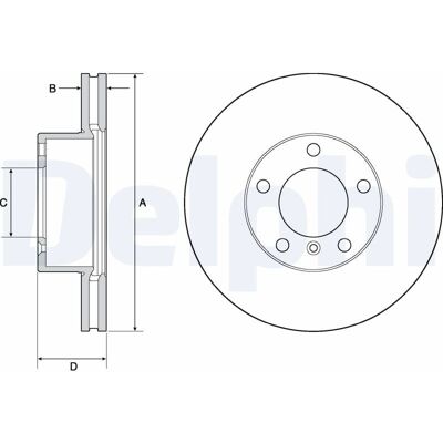 DELPHI BG9145C Ventilerad bromsskiva - Bromsskiva DELPHI BG9145C Ventilerad bromsskiva - Bromsskiva
