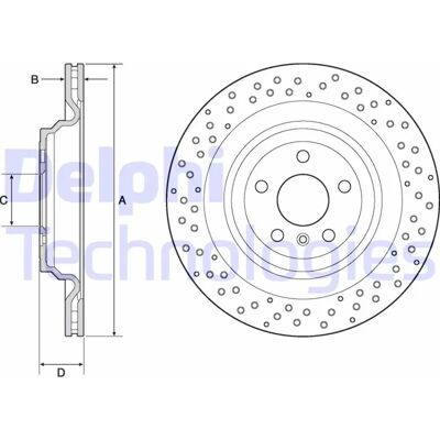 Ventilerad bromsskiva DELPHI BG4699C - Bromsskiva Ventilerad bromsskiva DELPHI BG4699C - Bromsskiva