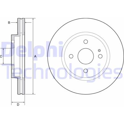 DELPHI BG4942C Αεριζόμενος δίσκος φρένων - Δίσκος φρένων DELPHI BG4942C Αεριζόμενος δίσκος φρένων - Δίσκος φρένων