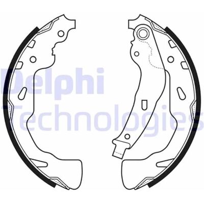 DELPHI LS2176 Jarrupalat - Brake Shoes DELPHI LS2176 Jarrupalat - Brake Shoes