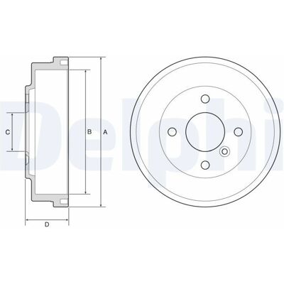 DELPHI BF627 Tambour de frein - Tambour de frein DELPHI BF627 Tambour de frein - Tambour de frein