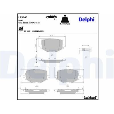DELPHI LP3940 - Jarrupalat DELPHI LP3940 - Jarrupalat
