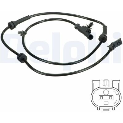 Delphi SS20616 - Aktiv ABS-sensor, kabel 1155mm, 2 pinnar Delphi SS20616 - Aktiv ABS-sensor, kabel 1155mm, 2 pinnar