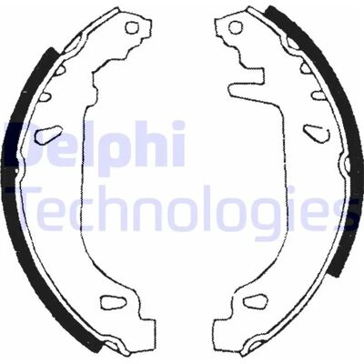 Delphi Bremsesæt - 180mm bagtil til Citroën Xsara, Peugeot 306 Delphi Bremsesæt - 180mm bagtil til Citroën Xsara, Peugeot 306
