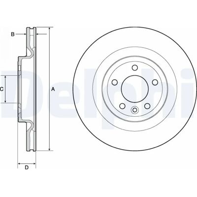 Delphi BG9146C Bromsskiva - Ventilerad 350mm Delphi BG9146C Bromsskiva - Ventilerad 350mm