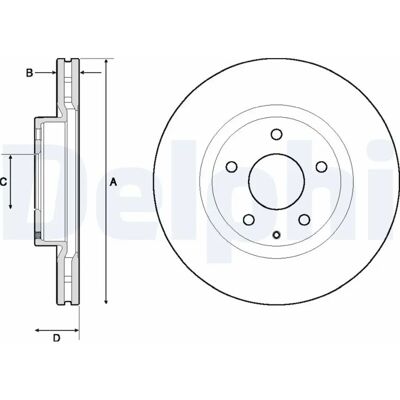 Delphi BG4713C Jarrulevy - Ilmatäytetty, 295mm, 25mm - Jarrulevy Delphi BG4713C Jarrulevy - Ilmatäytetty, 295mm, 25mm - Jarrulevy