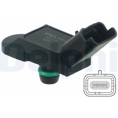 Delphi PS10192 Trykksensor - Kompatibel med Peugeot og Citroën Delphi PS10192 Trykksensor - Kompatibel med Peugeot og Citroën