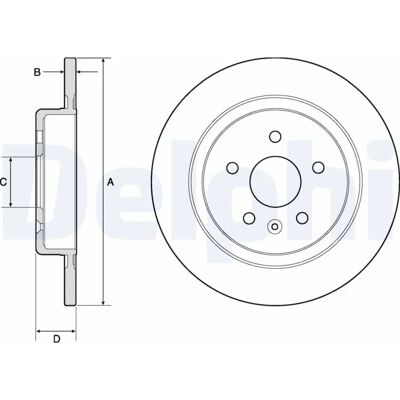DELPHI BG4760C Disco de freno - Totalmente recubierto 288mm 12mm DELPHI BG4760C Disco de freno - Totalmente recubierto 288mm 12mm