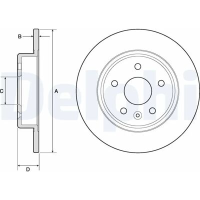 Delphi Bremsscheibe BG4761C - Bremsscheibe für Opel Astra K Delphi Bremsscheibe BG4761C - Bremsscheibe für Opel Astra K