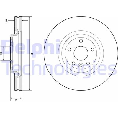 DELPHI BG9166C Belüfteter Bremsscheibe für Jaguar XF DELPHI BG9166C Belüfteter Bremsscheibe für Jaguar XF