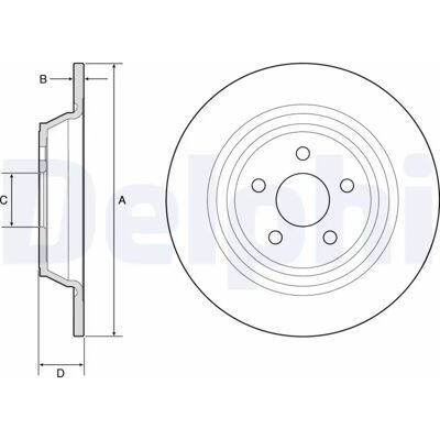 DELPHI BG4782C Bremsscheibe DELPHI BG4782C Bremsscheibe