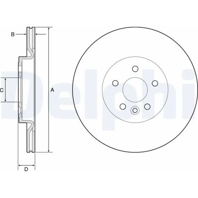 Delphi BG4786C Bremsscheibe - Belüftet 20mm 325mm Delphi BG4786C Bremsscheibe - Belüftet 20mm 325mm