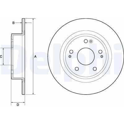 DELPHI BG4801C Bromsskiva - Honda HR-V II DELPHI BG4801C Bromsskiva - Honda HR-V II