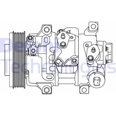Delphi CS20478 Compressore AC - Compatibile Toyota, Olio PAG 46, Puleggia 120mm Delphi CS20478 Compressore AC - Compatibile Toyota, Olio PAG 46, Puleggia 120mm