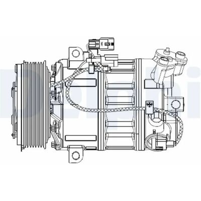 Delphi DCS17 Nissan X-trail Renault Laguna Kompressor - Klimaanlage Delphi DCS17 Nissan X-trail Renault Laguna Kompressor - Klimaanlage
